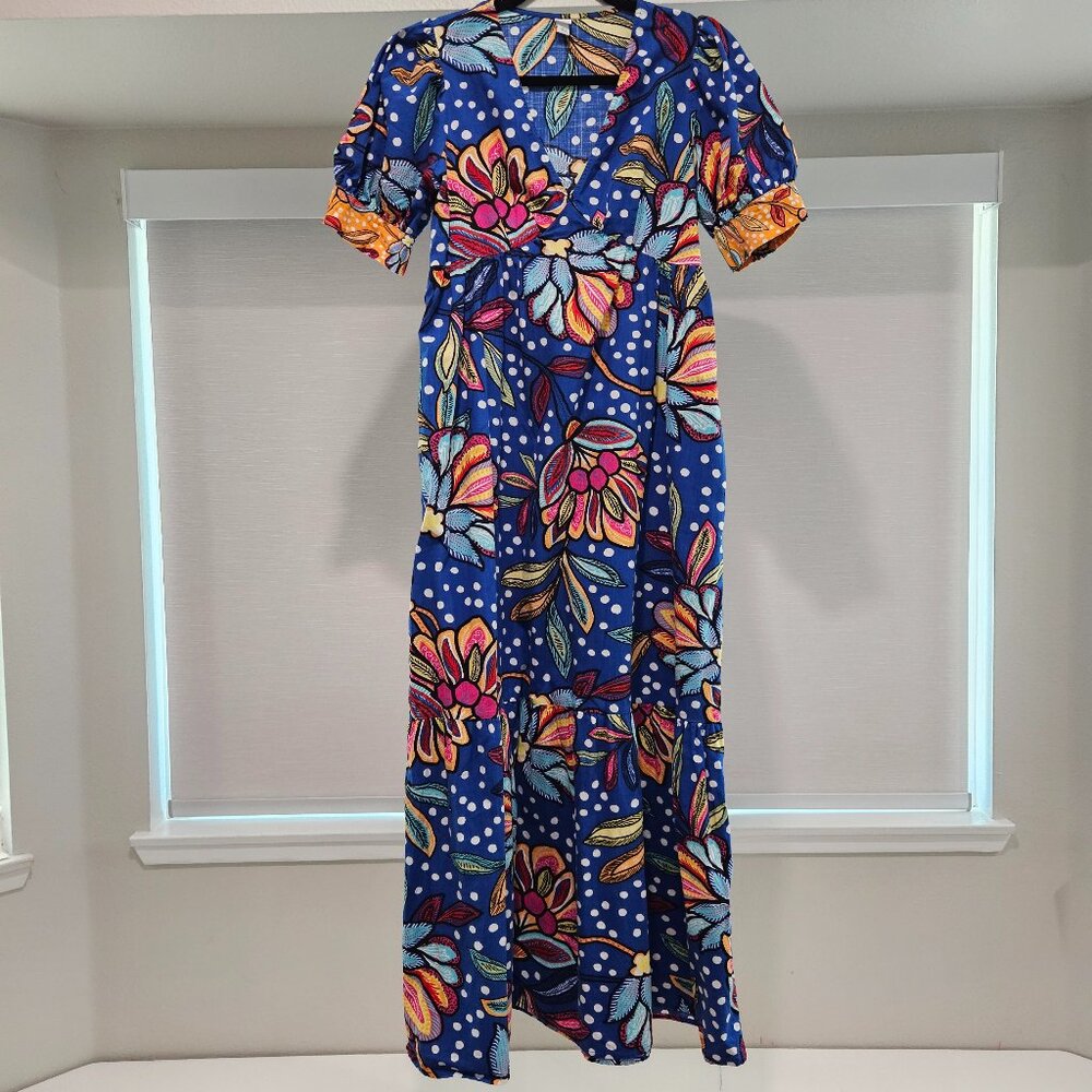 Target X Tabitha Brown Mixed Floral/Polka Dot Print,100% Cotton,Size 0,EUC